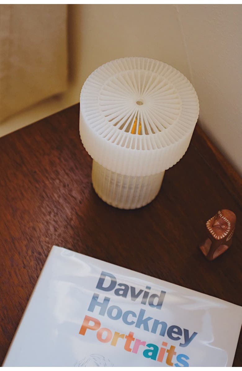 WOOJ DESIGN Mini Drum Lamp, Alternate, color, Natural