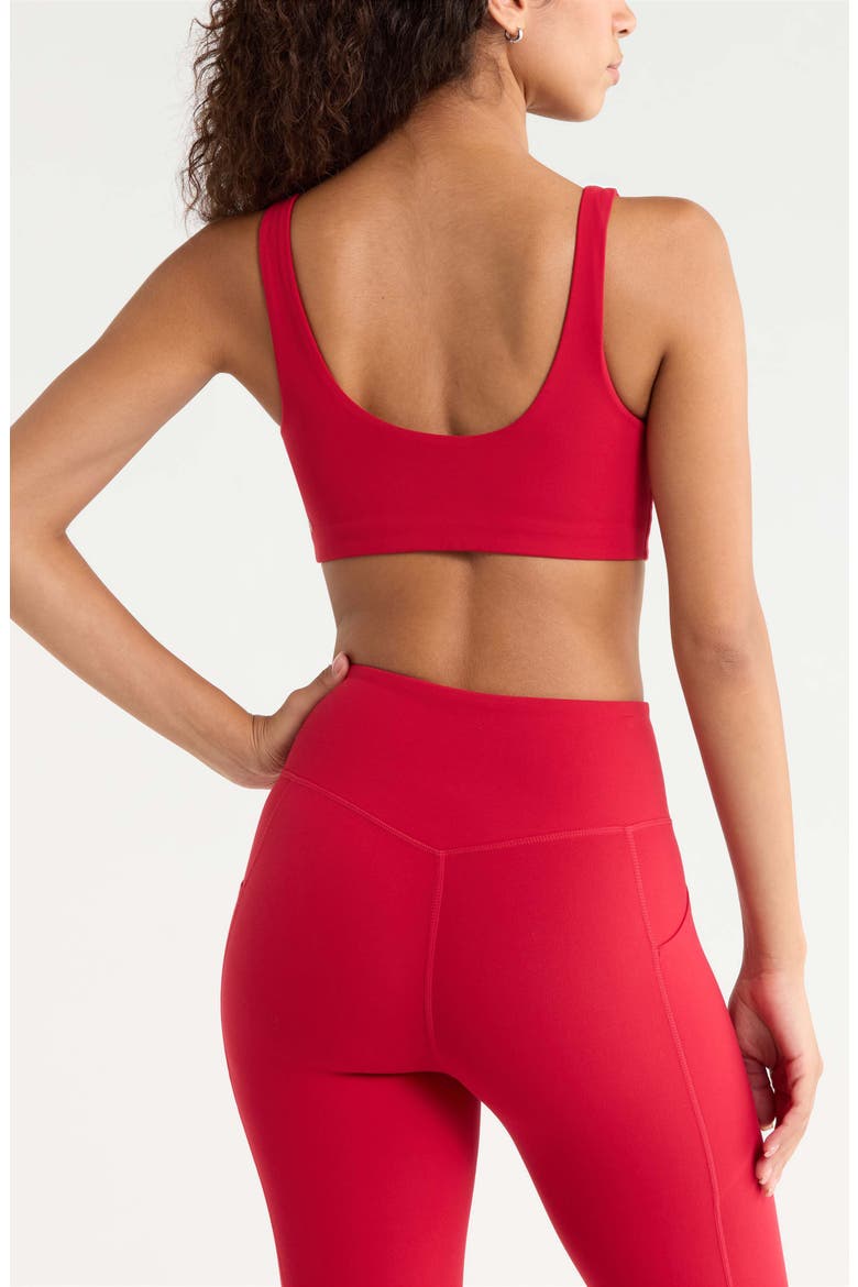 Studio Luxe Square Neck Sports Bra, Alternate, color, RED JESTER
