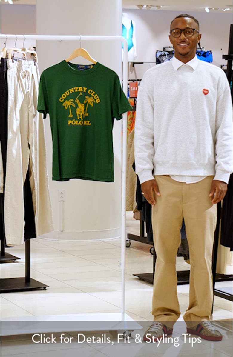 Classic Fit Country Club Cotton Graphic T-Shirt, sales video thumbnail