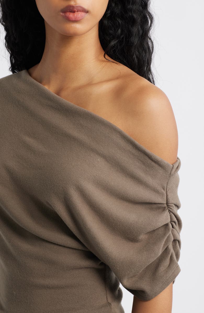 Reformation Iris Off Shoulder Knit Top, Alternate, color, Poppyseed