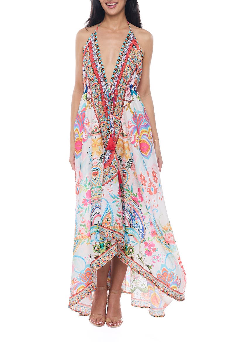 Maxi Halter Dress, Main, color, WHITE