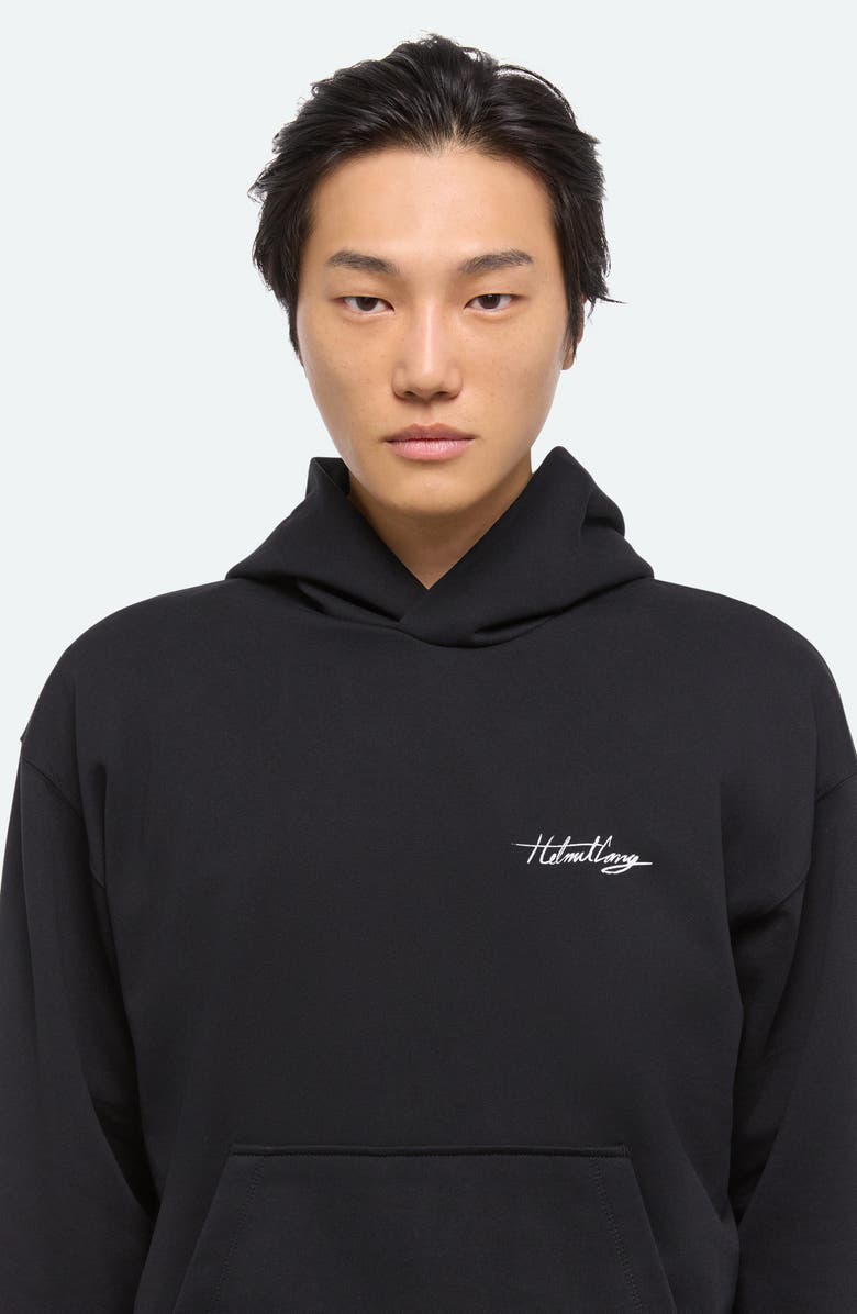 Helmut Lang Sketch Compact Cotton Graphic Hoodie, Alternate, color, Black - 001