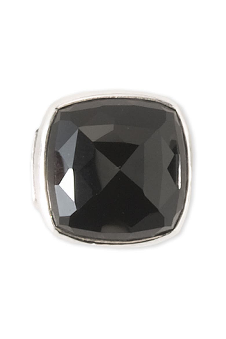 Semiprecious Stone Slider Charm, Main, color, ONYX