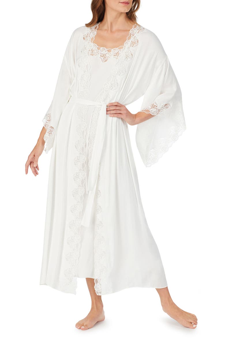 Ballet Satin Robe, Alternate, color, WINTER WHITE