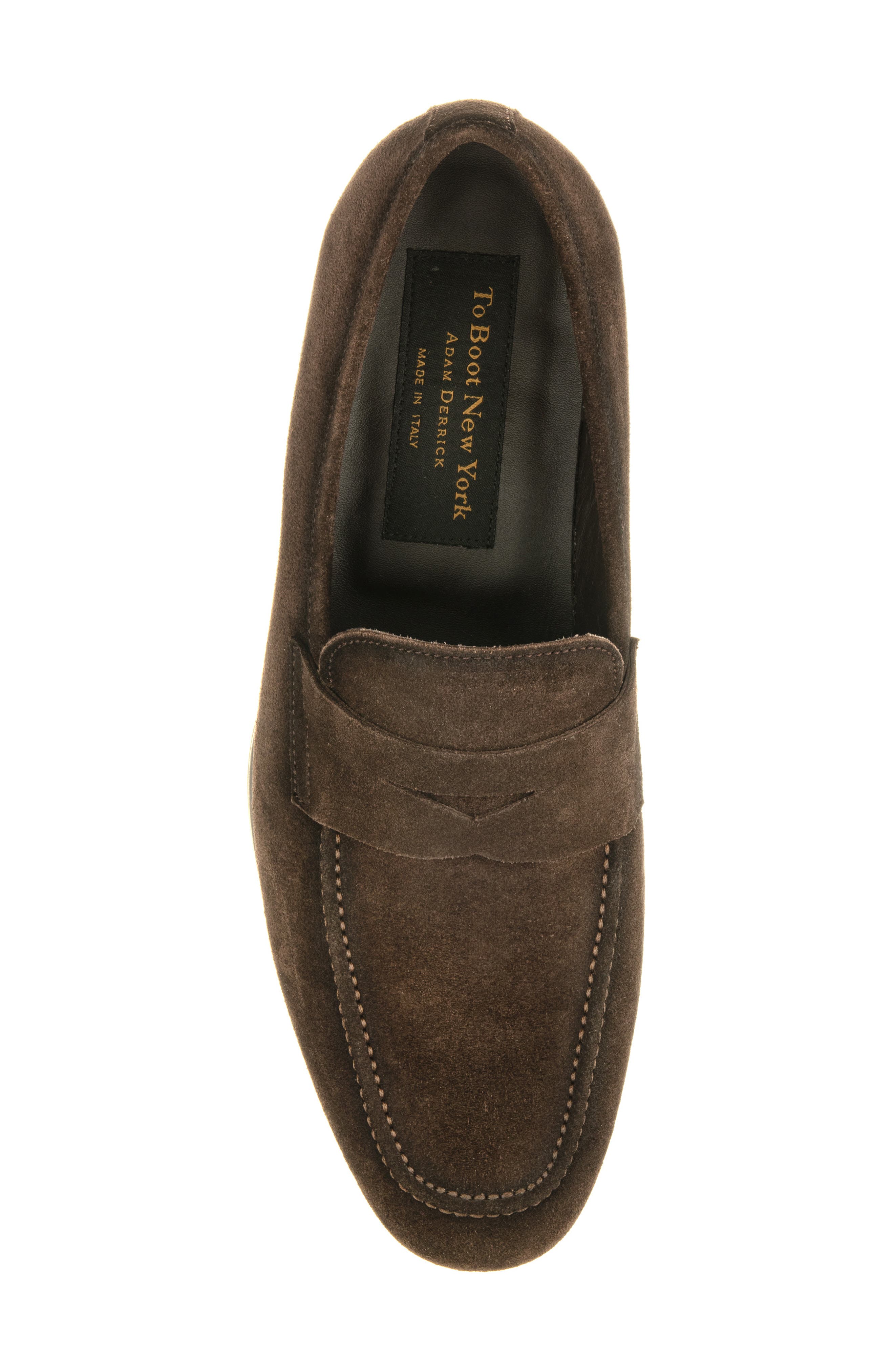 To Boot Ridley Leather Loafers | Men’s 11.5 Italian Made Brown Merritt Dark Brown Deerskin Leather Men main image 4