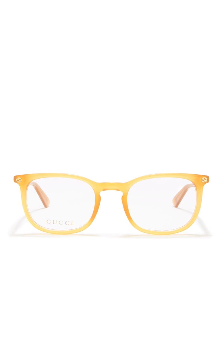 Gucci 50mm Square Optical Glasses, Alternate, color,