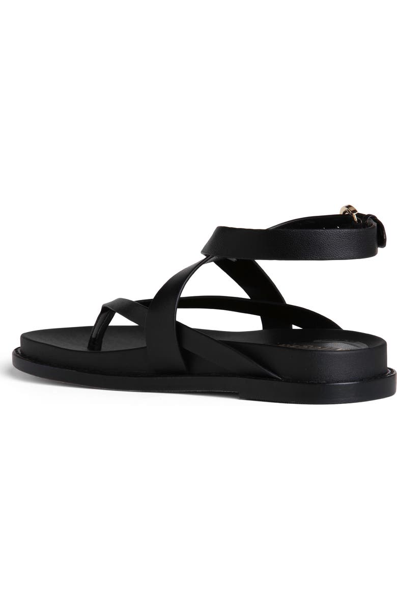 Allegra James Elise Leather Flat Sandal, Alternate, color,