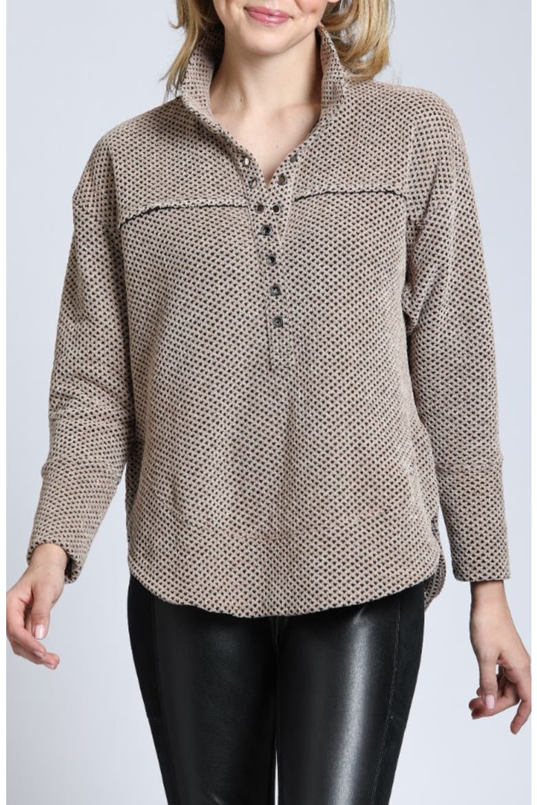 Chenille Waffle Pullover, Main, color, CARAMEL