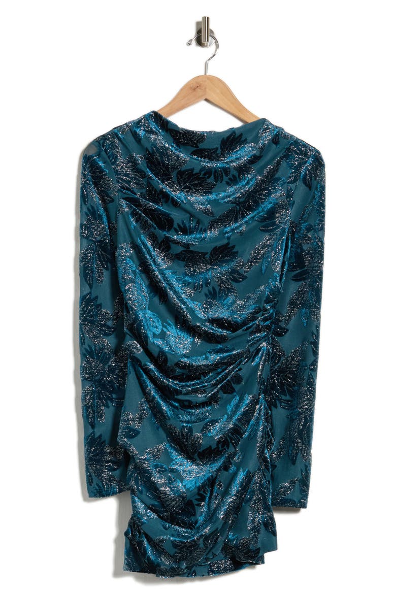 Vallyn Long Sleeve Minidress, Main, color, PETROL
