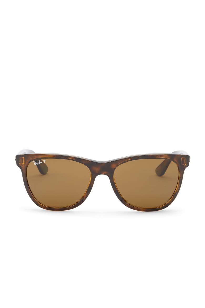 54mm Polarized Wayfarer Sunglasses, Main, color, LITE HAVANA