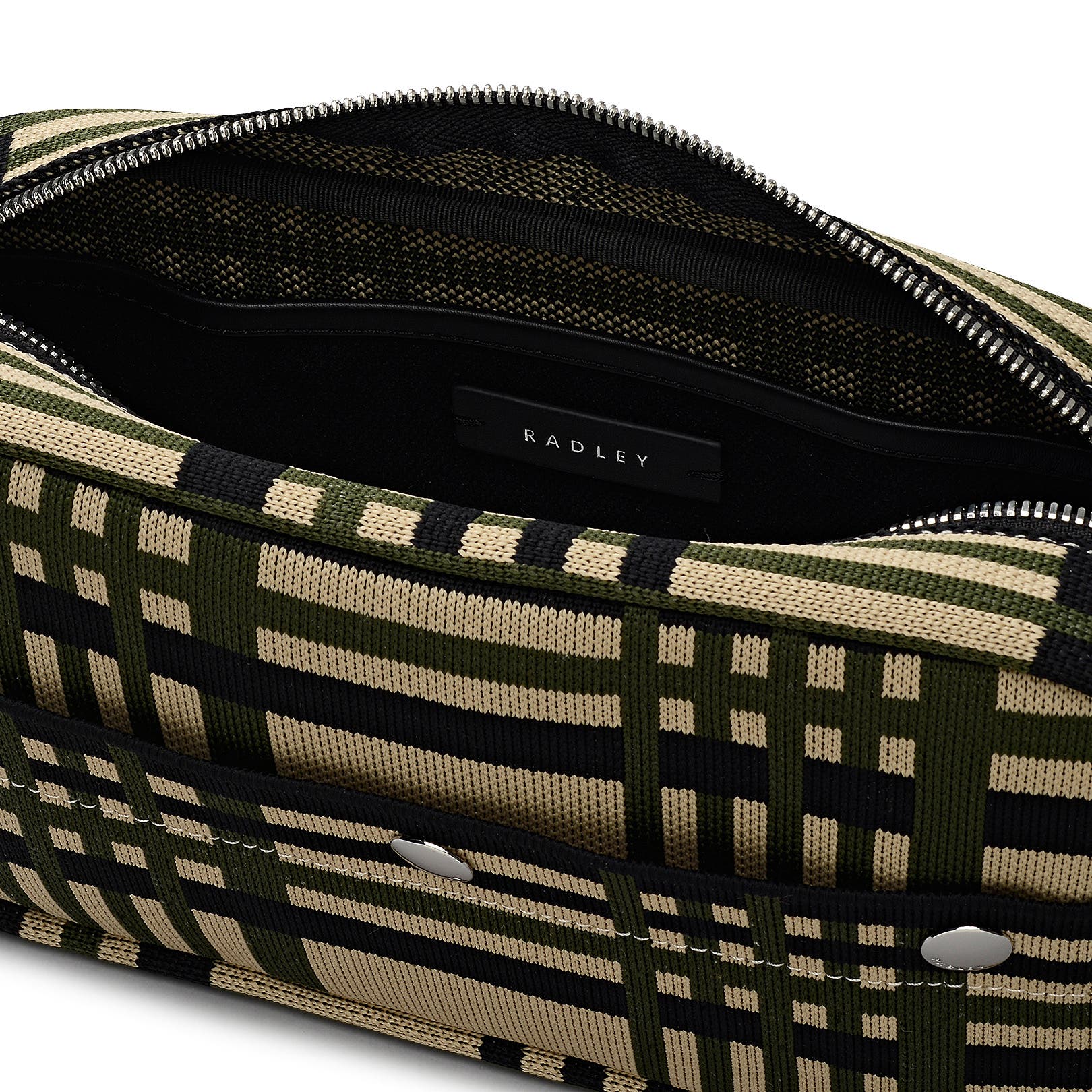 Radley Hadleigh Place - Check Small Ziptop Crossbody Bag, Alternate, color, Porcini