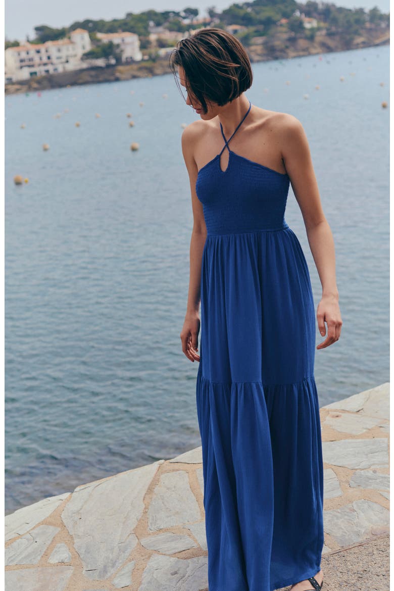 Halter Dress, Alternate, color, VIBRANT BLUE