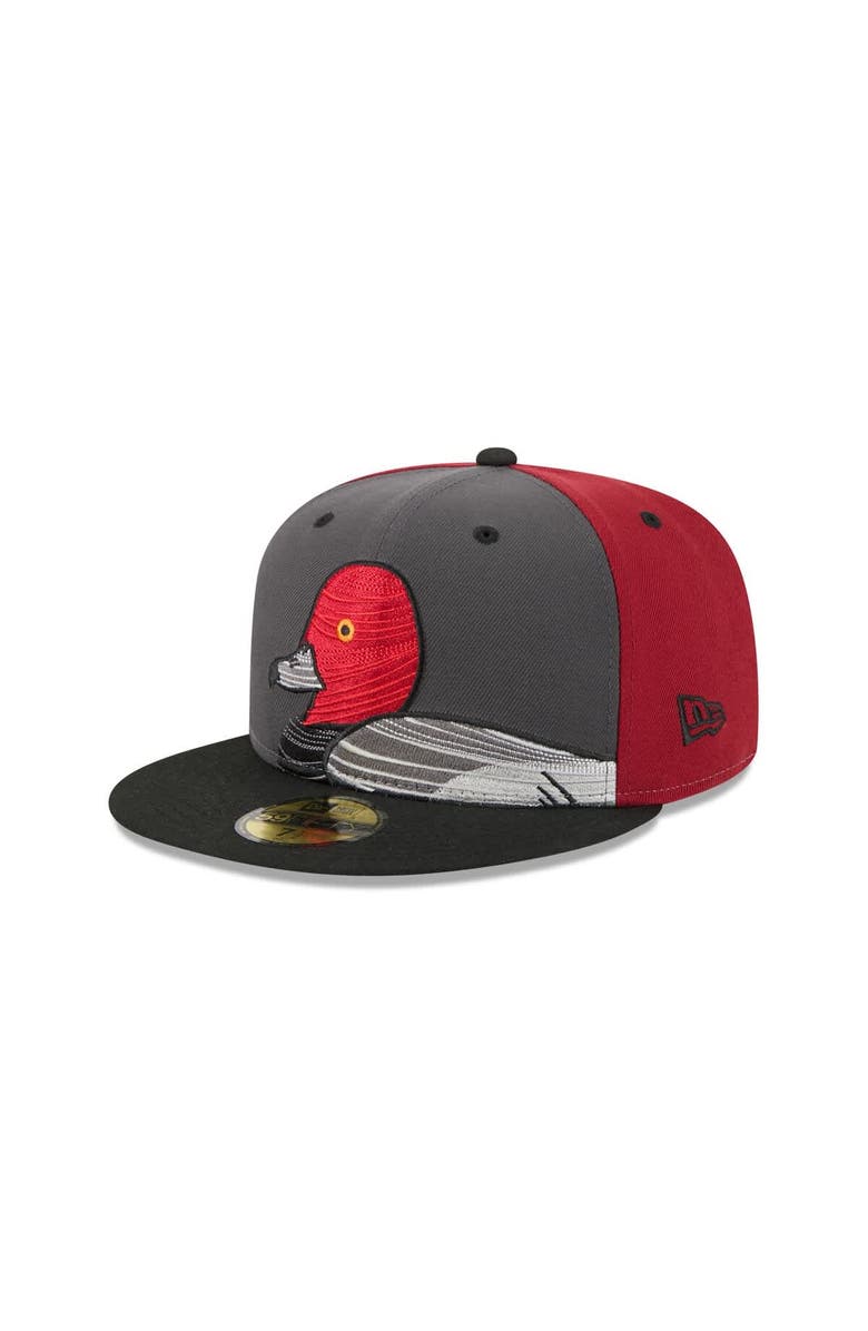 New Era Men's New Era Gray Aberdeen IronBirds Theme Nights 59FIFTY Fitted Hat, Main, color, Gray