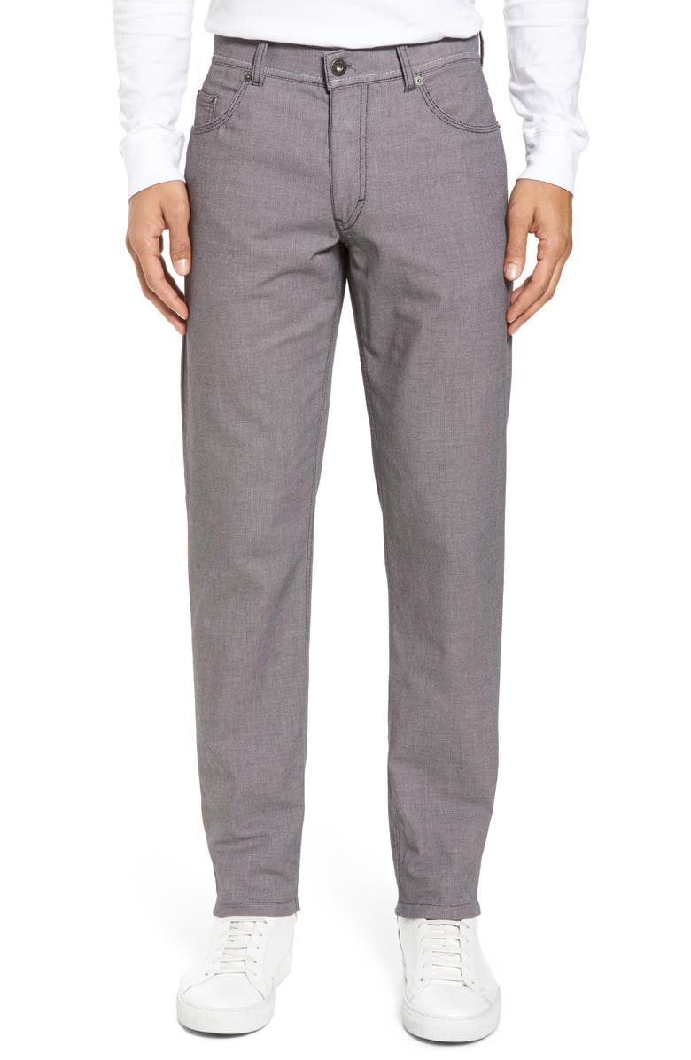 Brax Cooper Bird's Eye Stretch Cotton Pants, Main, color, 