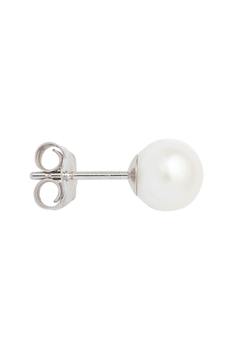 Freshwater Pearl Stud Earrings, Alternate, color, 14K WHITE GOLD/ PEARL