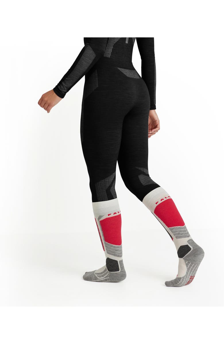 Falke Wool Tech 3/4 Base Layer Bottom, Alternate, color, Black