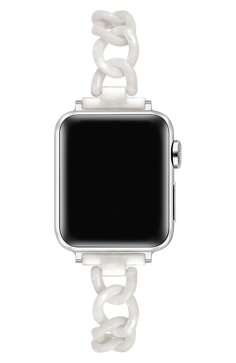 The Posh Tech Kit Tortoise Resin Link Apple Watch<sup>®</sup> Watchband, Alternate, color, Light Mocha Tortoise