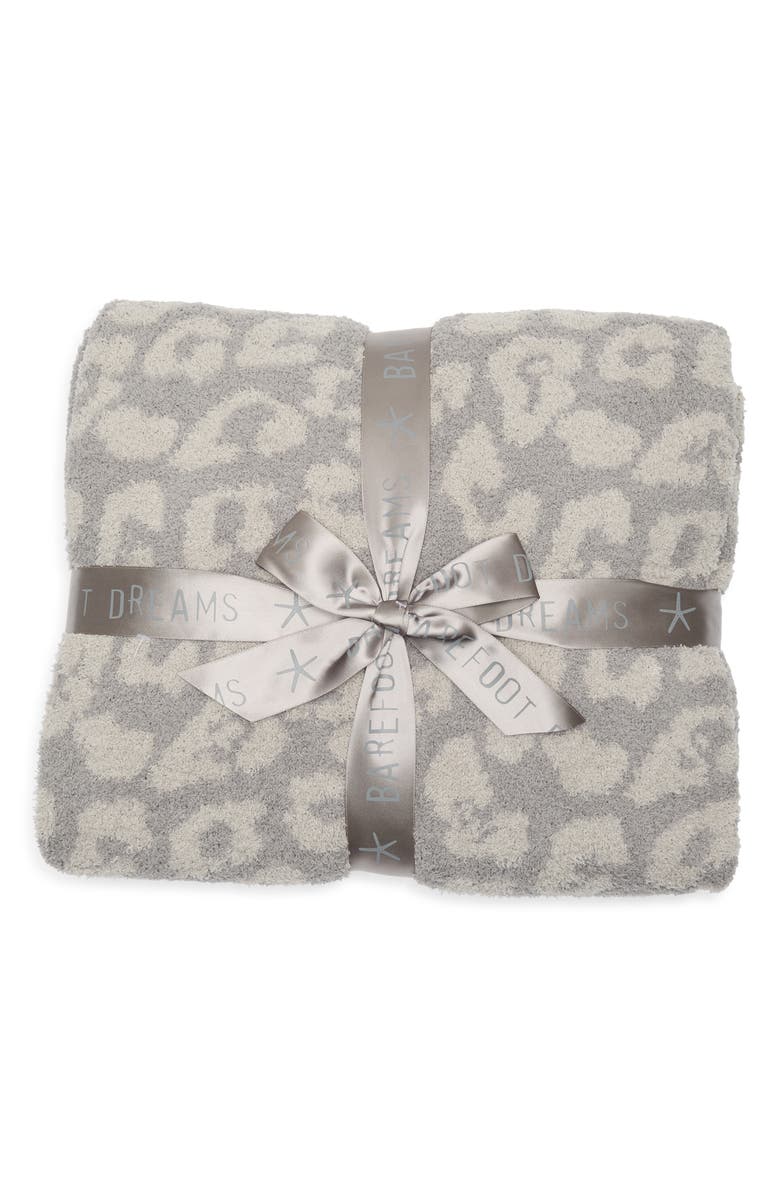 Barefoot Dreams<sup>®</sup> CozyChic<sup>®</sup> Leopard Print 45 x 60 Throw Blanket, Main, color, Linen/ Warm Gray