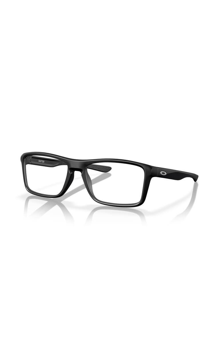 Oakley 57mm Rectangle optical glasses, Main, color, Black