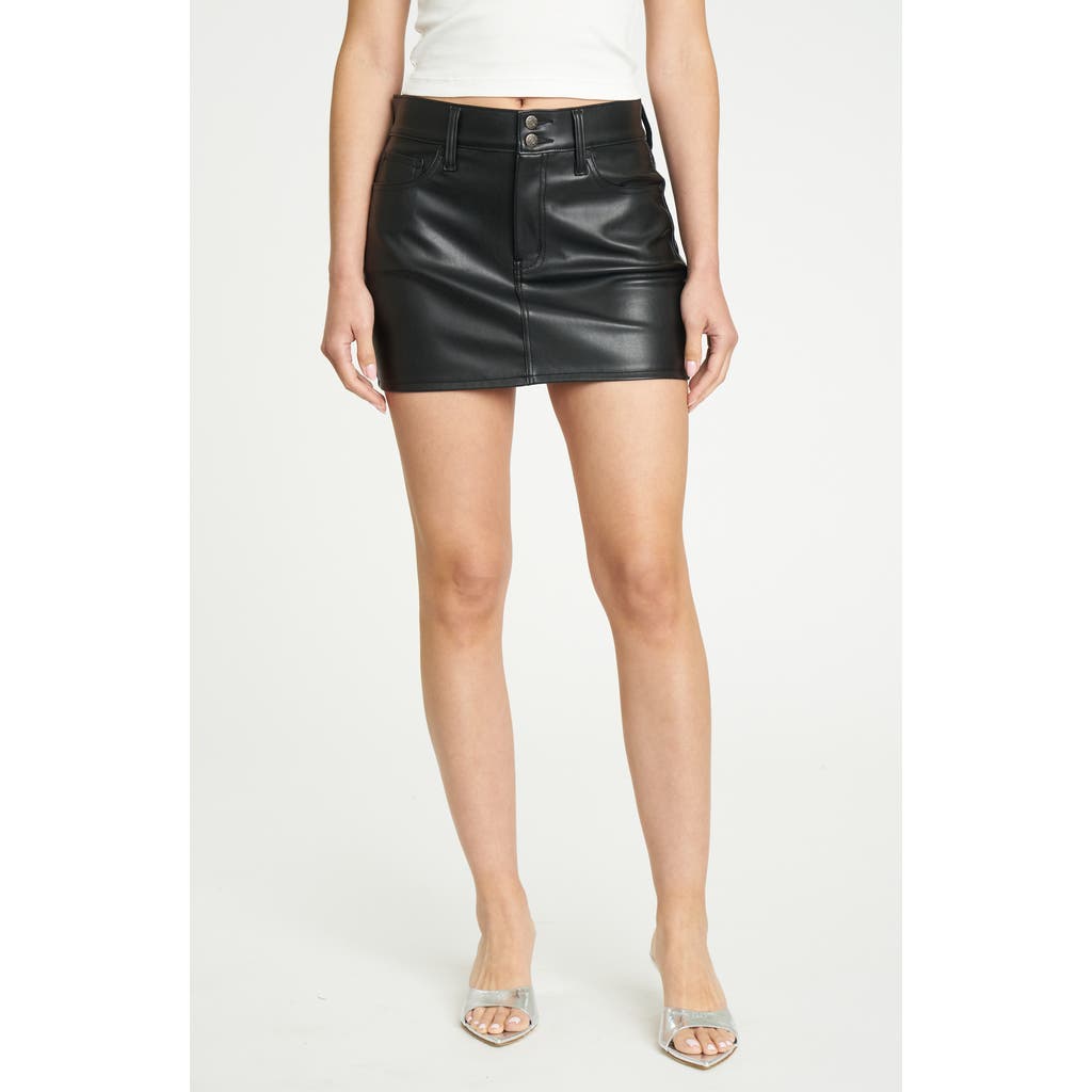 DAZE DAZE THE LOW DOWN FAUX LEATHER MINISKIRT