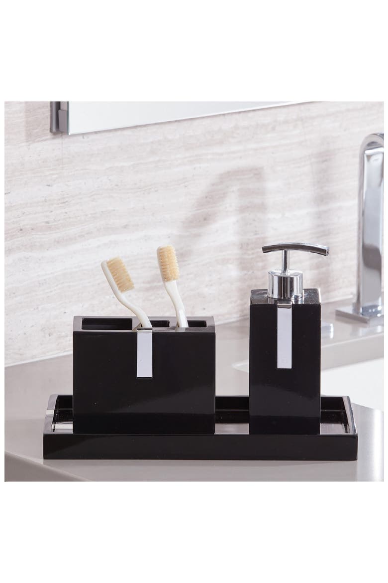 Houston Street 3-Piece Bathroom Set, Alternate, color, BLACK