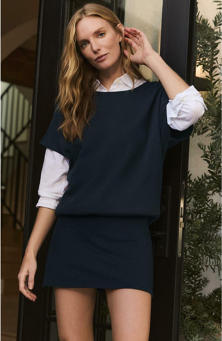 Pact On the Go-To Pocket Skort Made with Organic Cotton, Alternate, color, Midnight Blue