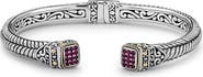 SAMUEL B. Woven Pavé Tipped Bangle
