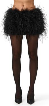 Naked Wardrobe Feather Miniskirt