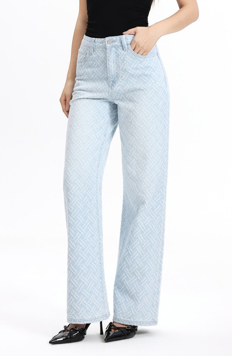 Bayeas High Waist Straight Leg Jeans, Alternate, color, Nebula