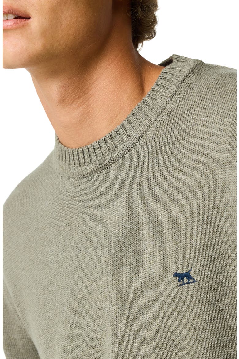 Crewneck Cotton Sweater, Alternate, color, WILLOW