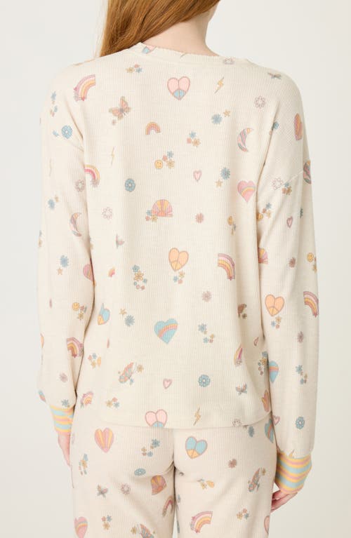 Pj Salvage Sunshine Mind Pajama Top In Light Oatmeal