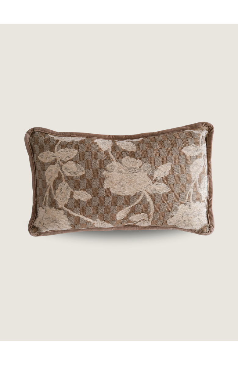 Twenty Third by Deanne Chiara Tapestry Lumbar Pillow, Alternate, color, Beige