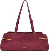 Steve Madden Bcolby Croc Embossed Faux Suede Shoulder Bag