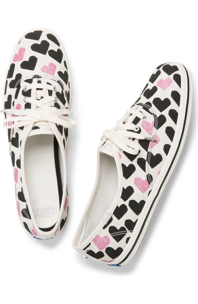 Keds<sup>®</sup> x kate spade new york Champion Hearts Sneaker, Alternate, color,