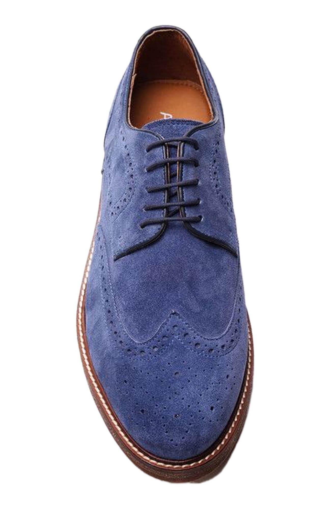 A. Veer Cambridge Wingtip Lace-up, Alternate, color, Jean Blue Suede