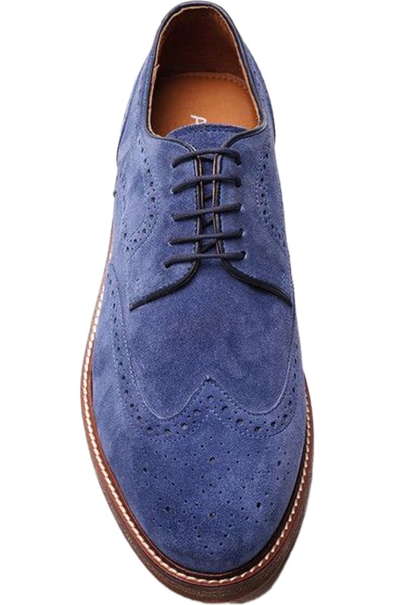 A. Veer Cambridge Wingtip Lace-up, Alternate, color, Jean Blue Suede