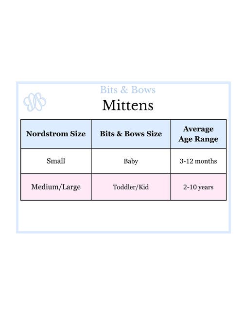 Bits & Bows Knit Mittens In Pink