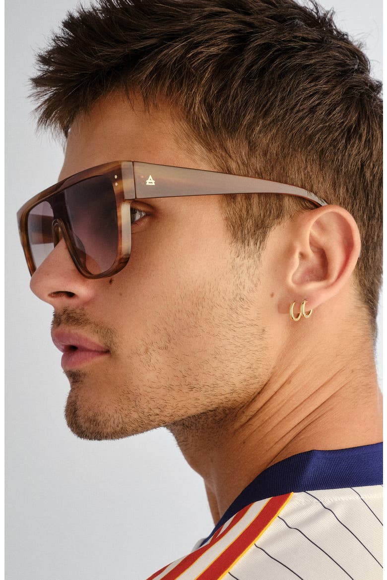 Starwake Oversize Flat Top Sunglasses, Alternate, color, CHOCOLATE HAZE
