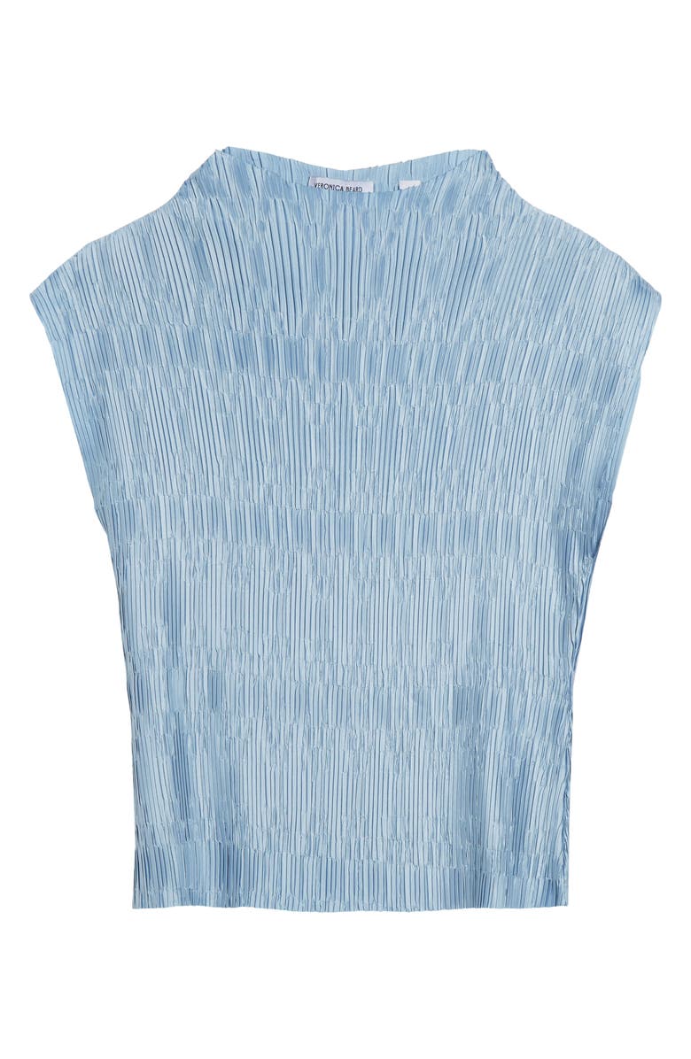 Veronica Beard Foxe Textured Top, Alternate, color, Blue Sky
