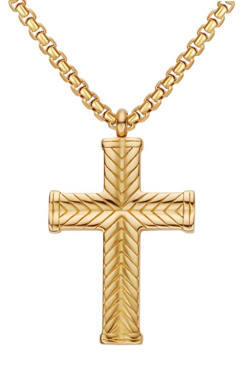 Chevron Cross Pendant Necklace