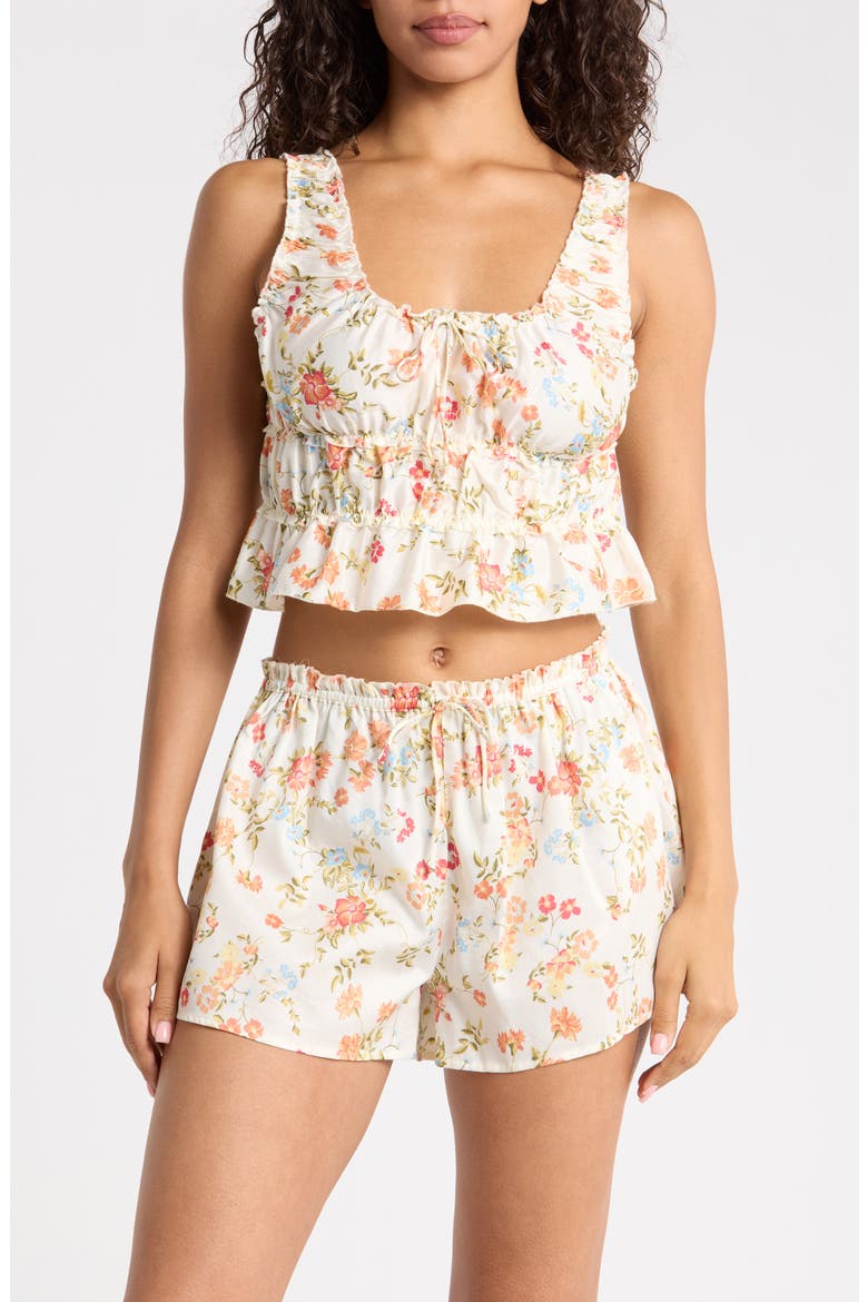 Amber Frill Sleep Shorts, Main, color, PEACH PARFAIT