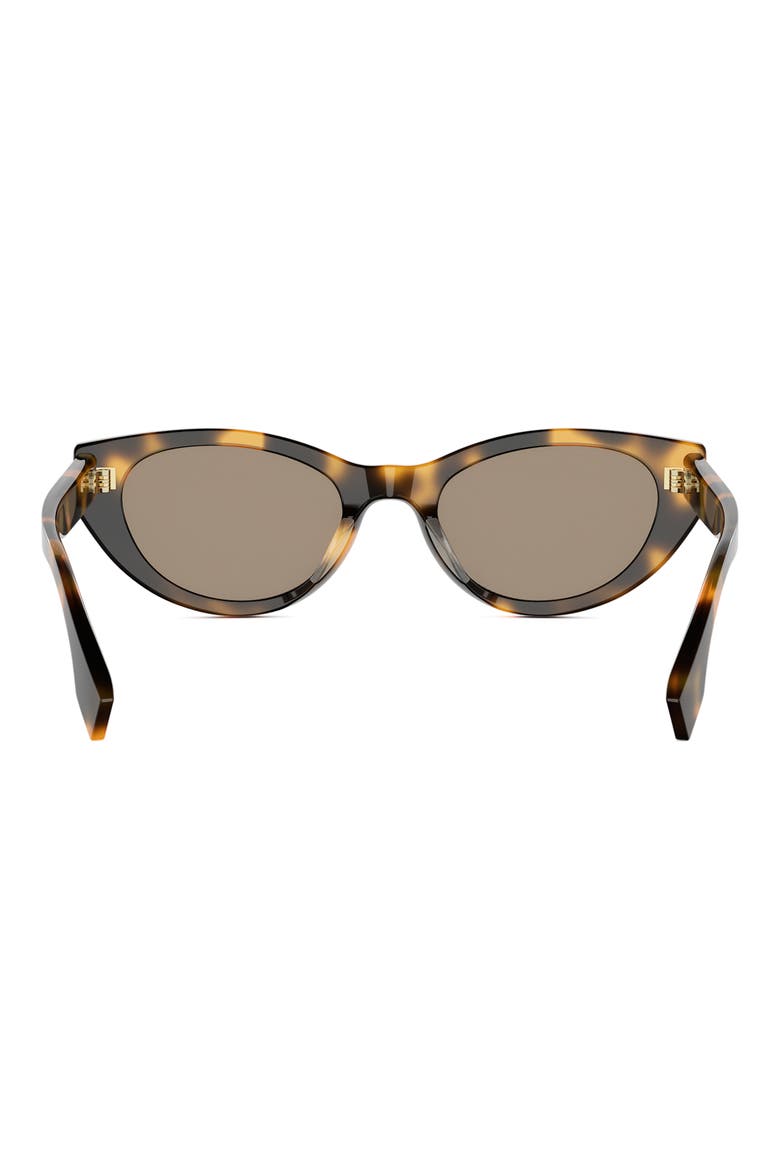 Lettering 51mm Oval Sunglasses, Alternate, color, DARK HAVANA / BROWN