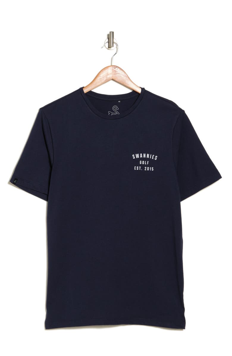 Swannies Celebrate Pars Golf T-Shirt, Alternate, color, Navy