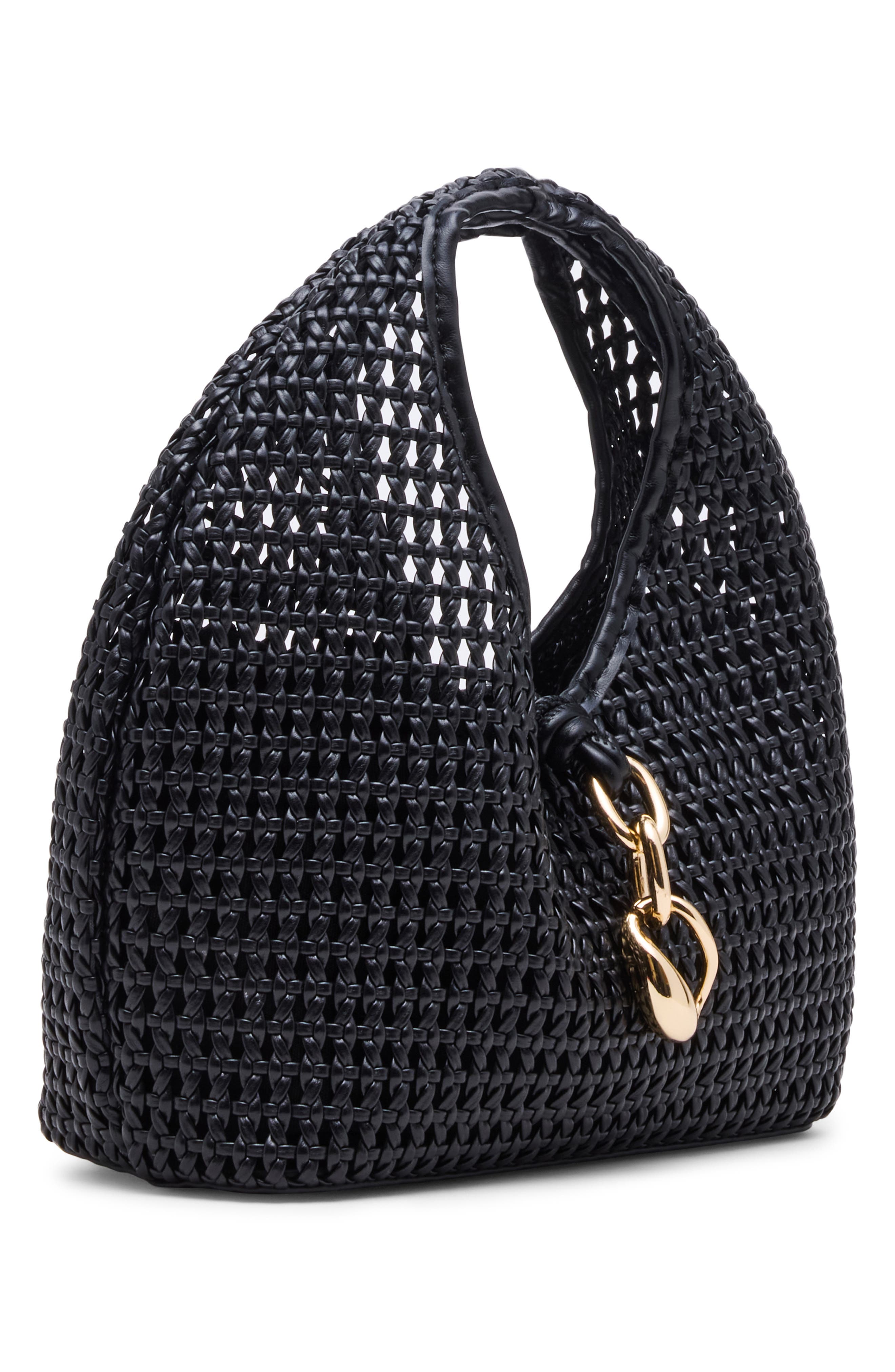 Dolce Vita Dahlia Woven Handbag, Alternate, color, Black