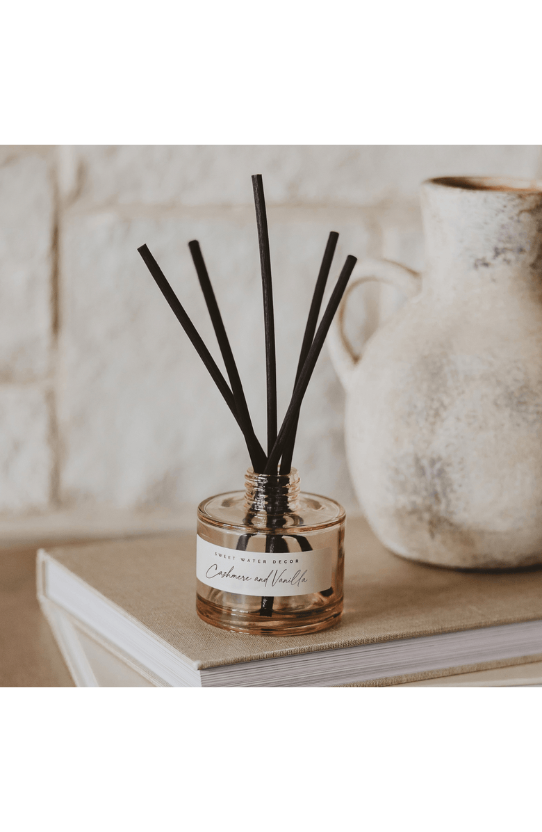 SWEET WATER DECOR Tinted Glass Reed Diffuser - Spa Scents, Alternate, color, Cashmere & Vanilla