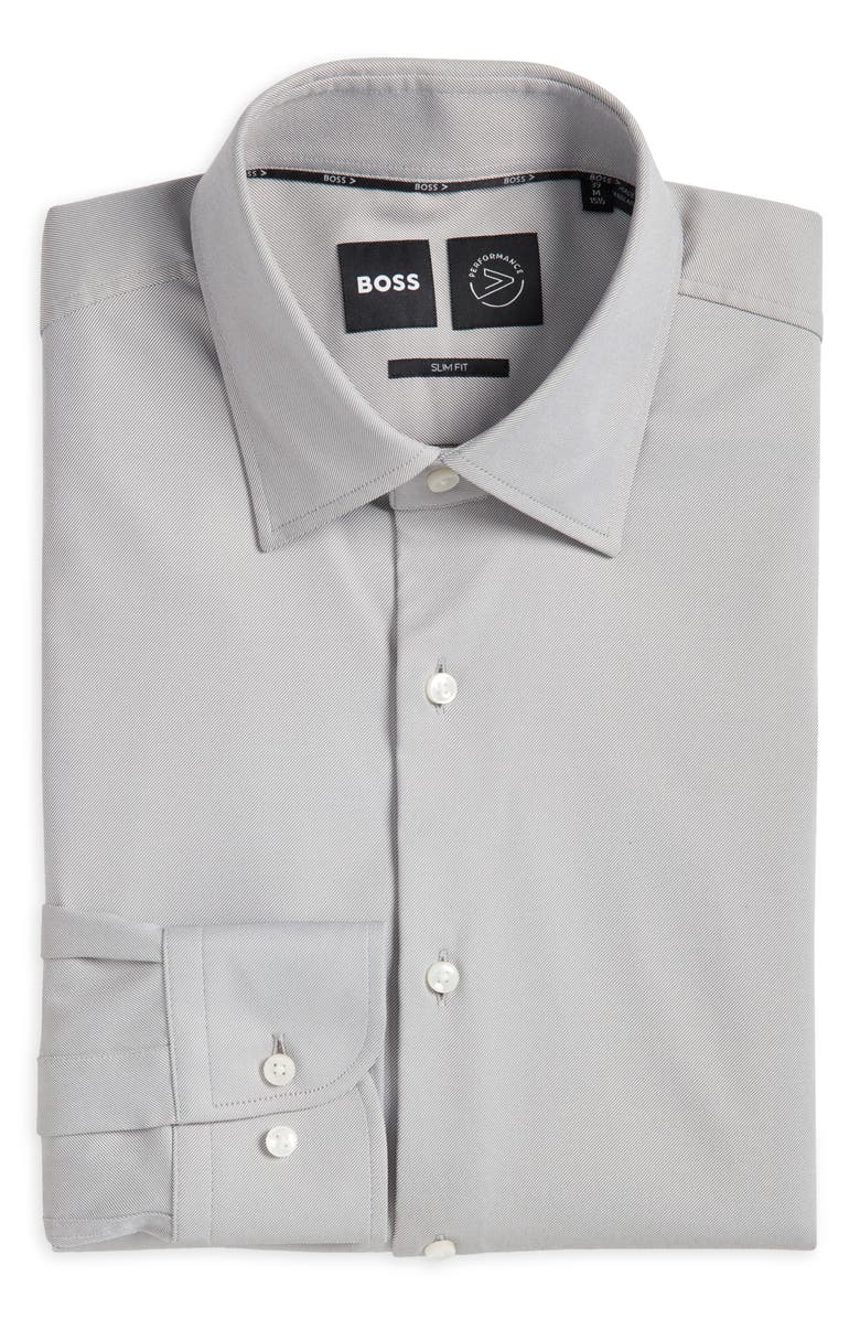 BOSS Roan Kent Slim Fit Button-Up Shirt, Alternate, color, Medium Green