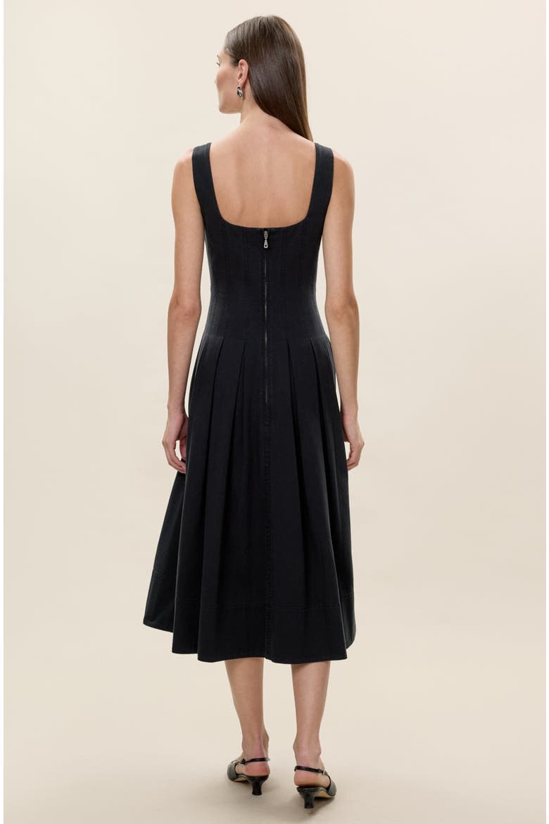 Edith Garment Dyed Dress, Alternate, color, Black