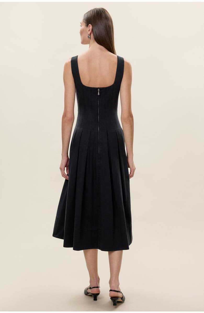 Rebecca Taylor Edith Garment Dyed Dress, Alternate, color, Black