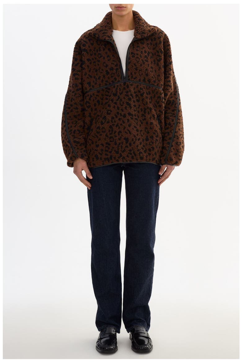 Helsa | Polar Fleece Pullover, Alternate, color, Leopard