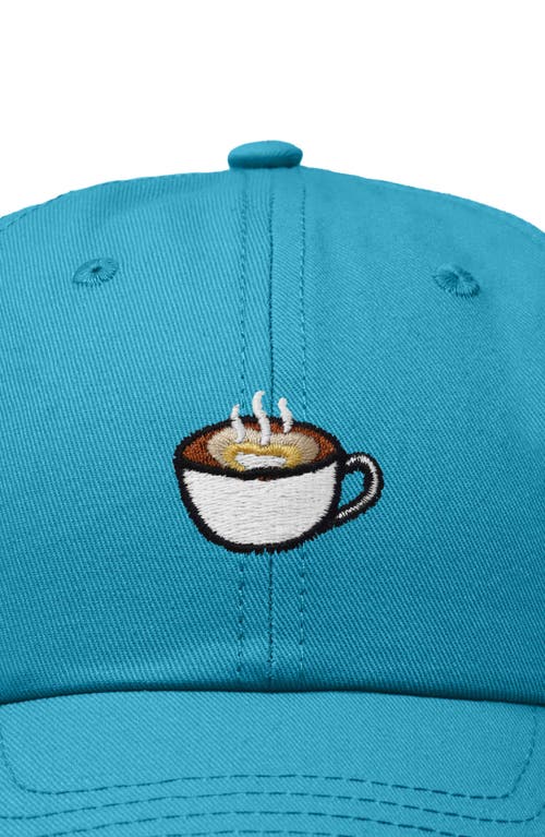 Dalix Cappuccino Embroidered Casual Cap In Teal